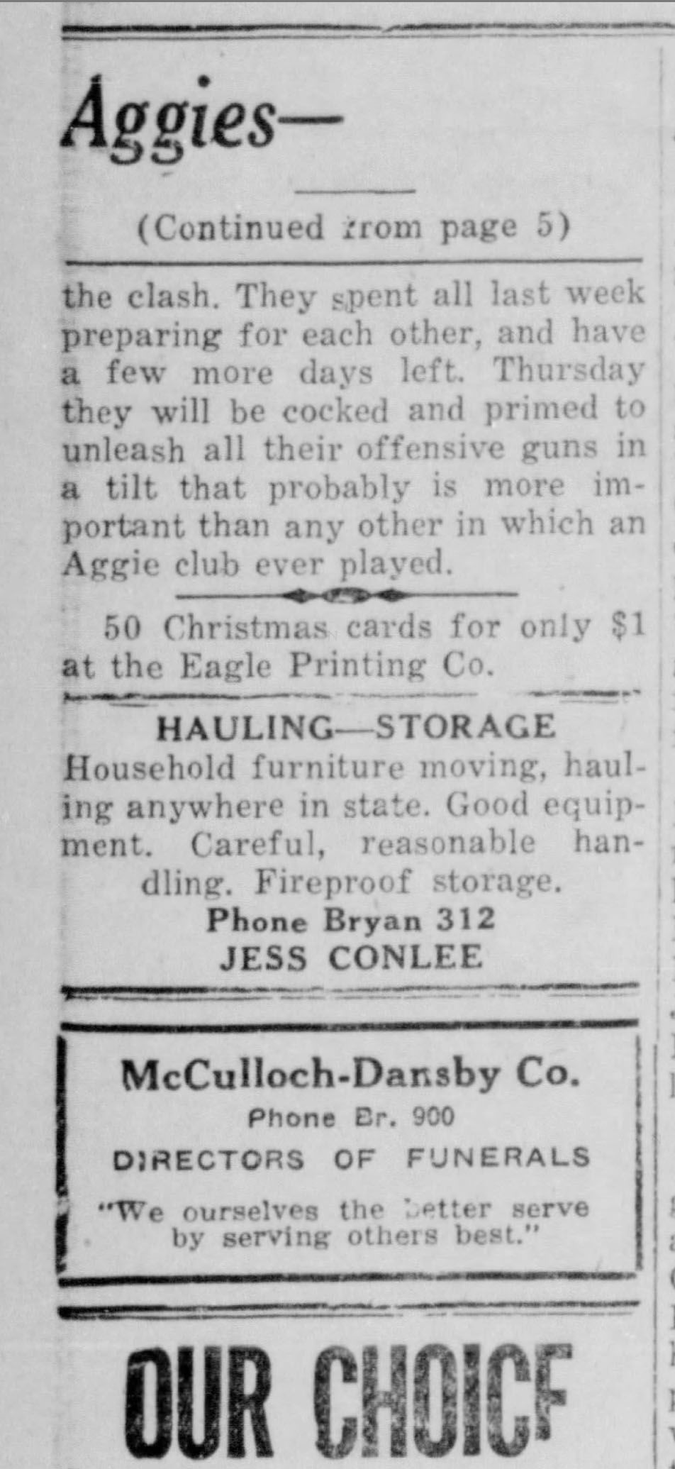 The Eagle Archives: November 27, 1939